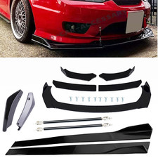 For Hyundai Tiburon Gt Front Bumper Spoiler Splitter Glossy Black Side Skirt For Hyundai Tiburon Gt Front Bumper Spoiler Splitter Glossy Black Side Skirt