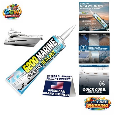 Professional 5200 Marine Sealant - Easy Application, Waterproof & Non-Toxic