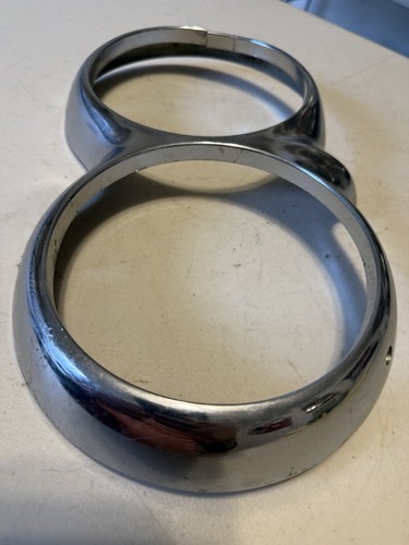 ORIGINAL OEM USED GM 1958 - 1960 Corvette CHROME HEADLIGHT BEZEL GM 3742509 - Picture 6 of 10