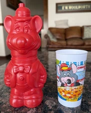 Vtg Chuck E Cheese Souvenir Ticket Token Cup Showbiz Pizza Time 90s 1993 1994
