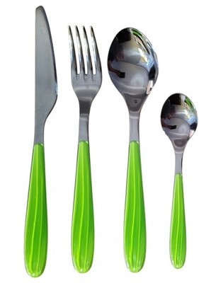 Guzzini Bi-Colour Green Cutlery Set - 16 Pieces - New