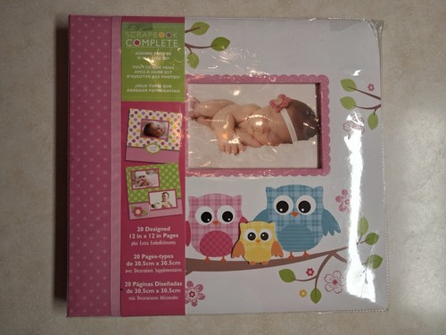 Tapestry By CR Gibson Complete Scrapbook Album 12x12 Baby Girl Owls Flowers