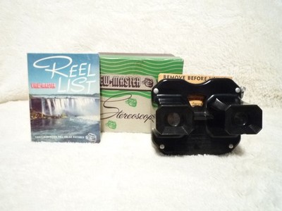 VINTAGE SAWYER'S VIEW-MASTER BAKELITE VIEWER ~ BLACK ~ MODEL C ~ NEW IN OPEN BOX