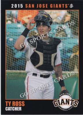 2015 San Jose Giants Ty Ross Rookie Card Baseball Card