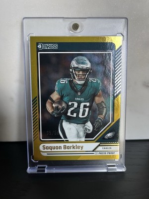 2024 Panini Donruss Saquon Barkley Gold Press Proof /50 SP Philadelphia Eagles