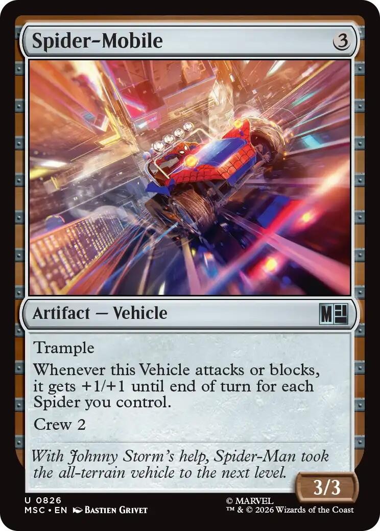 NM - Spider-Mobile MSC - 826 Commander: Marvel Super Heroes