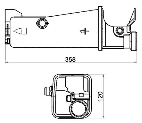 Coolant Expansion Tank Without Lid 120mm Length Fits BMW Z4 MAHLE CRT2000S