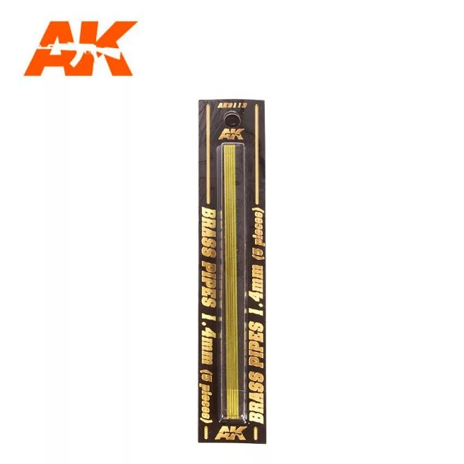 AK Interactive AK9113 - Brass Pipes 1.4Mm, 5 Units - New