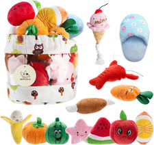 Dog Squeaky Toys, Plush Small Dog Toys for Dogs, Stuffed with Squeakers,12 pcs P