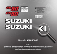 KIT GRÁFICO CALCOMANÍA SCOOTER SUZUKI 1983 FA50 COMO NOS