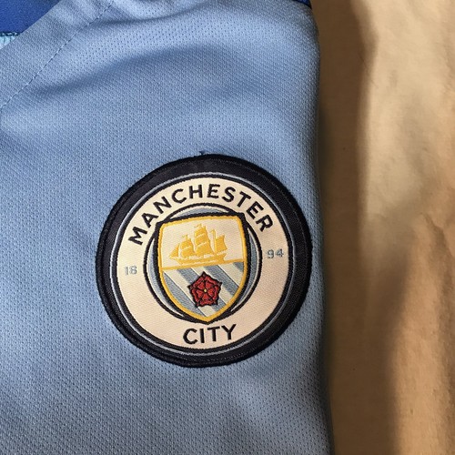Manchester City Etihad Airways Soccer Dri-fit Jersey Size Large Blue - Picture 8 of 8