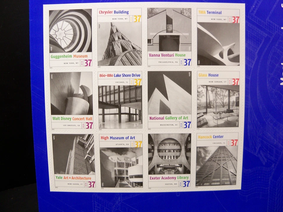 2005 US Scott # 3910 Masterworks Of Modern American Architecture Sheet 12 MNH - Image 2 of 4