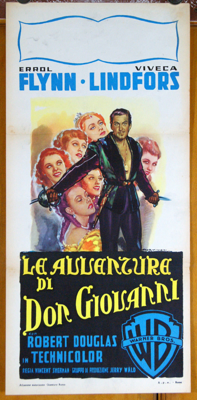 Locandina originale film Le avventure di Don Giovanni (1948) - Regia di Vincent Sherman