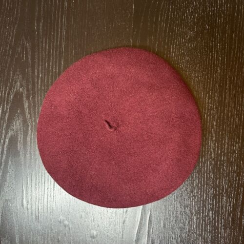 Vintage Women's Normandy 100% Wool Maroon Beret - Made in France - Picture 2 of 6