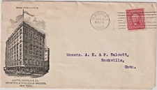 1908 New York NY Jay Street Sta #319 Illust advt Austin Nichols Grocers (h44)