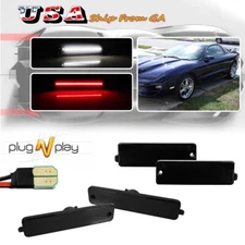4PCS Smoke Front Rear LED Side Marker Lights For 98-02 Pontiac Firebird Trans Am