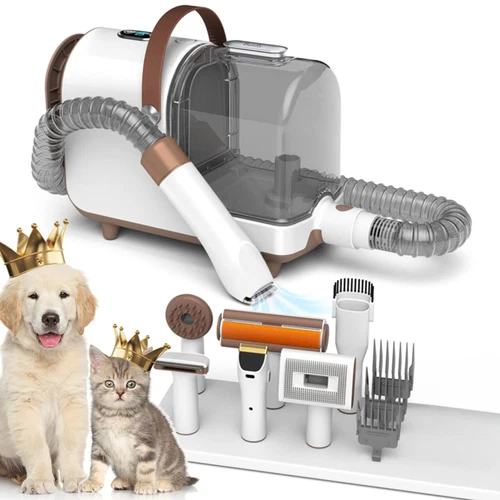 Dog Grooming Kit & Vacuum, 2.5L Large Capacity Dust Cup7 Pet Grooming Tools