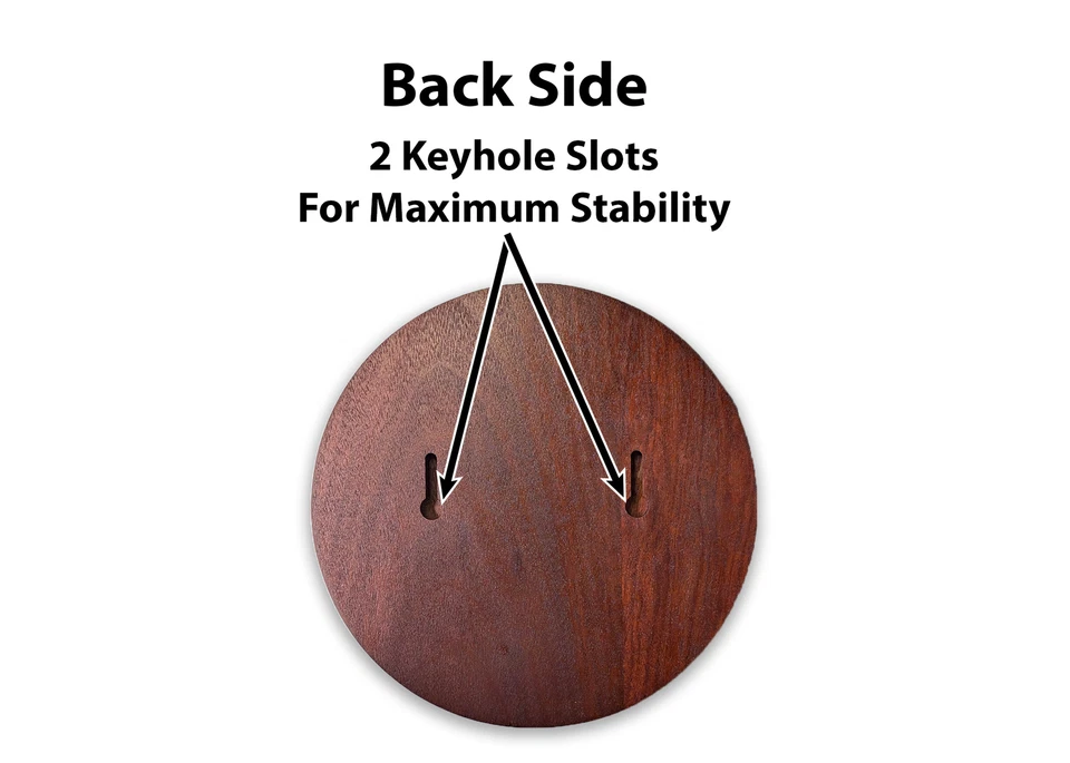 Placa de pared redonda, caoba Santos maciza teñida con canela, 7/8 de grosor Foto 4 de 4