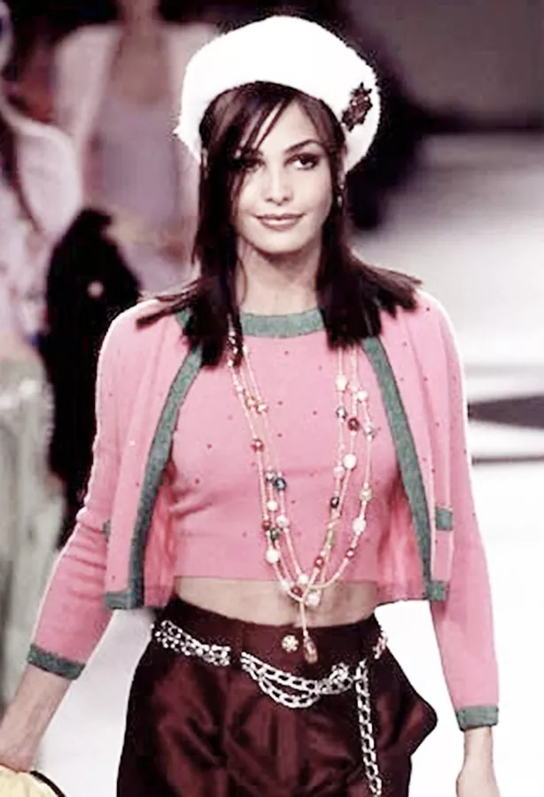 CHANEL Pre-Owned 1995 shoe-motif cashmere jumper - Pink