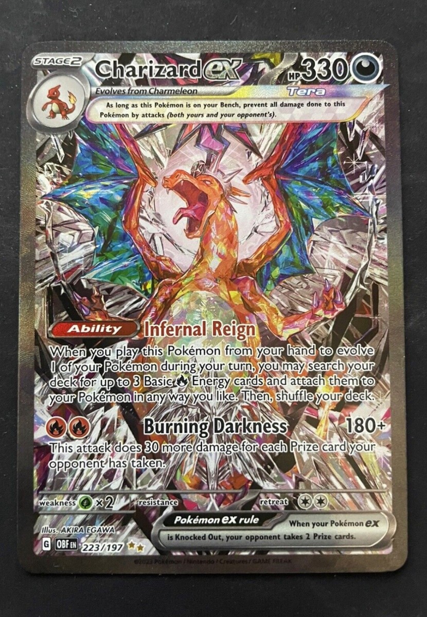 CHARIZARD EX - ALT ALTERNATE ART 233/197 OBSIDIAN FLAMES POKEMON