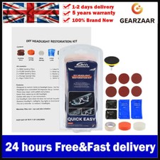 Car Headlight Headlamp Cleaning Restoration Polish Light Lens Restorer Kit UK