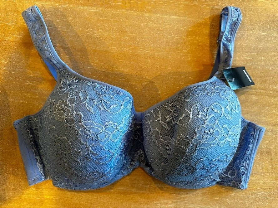 Avenue Body Angel Blue 46DD Fashion Lace Lined Balconette Bra Underwire ...
