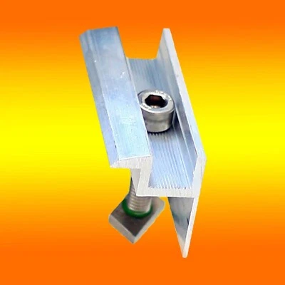 BAU-TECH SOLARENERGIE 1 Stück Modul - Endklemme 30mm inkl. Verschraubung 30mm Modul Panel Rahmen