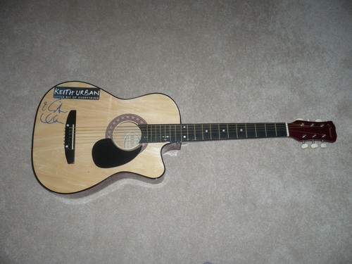 country singer keith urban signed autographed f/s acoustic