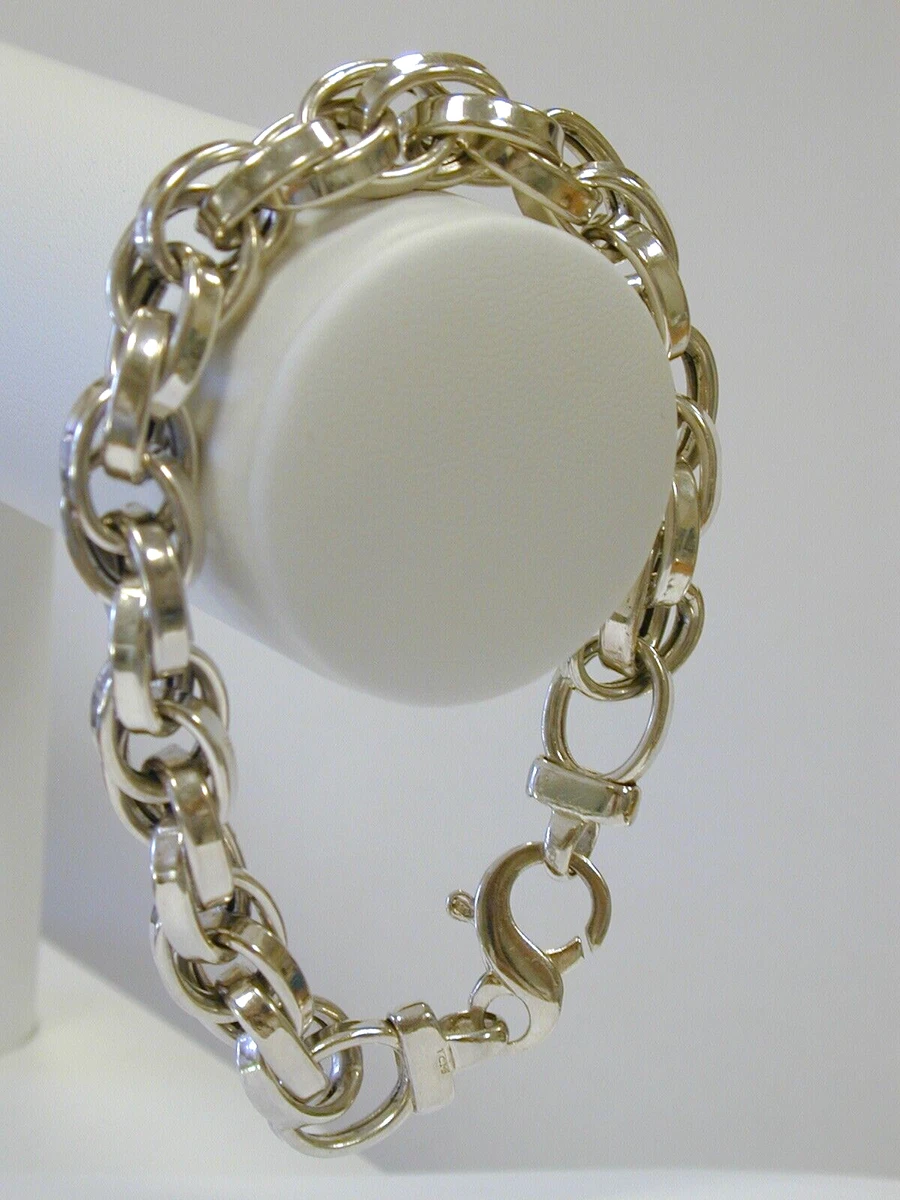 JCM Jacmel Mauritius Italy 925 Sterling Silver Multi Link Bracelet Vintage