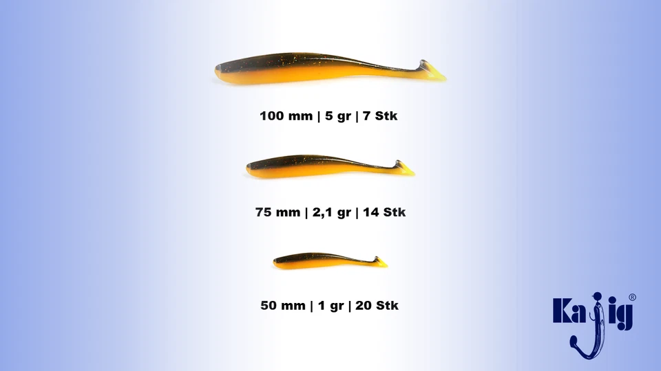 Kajig Slim Fin Gummifisch | Kunstköder für Hecht Zander & Barsch | Köder Angeln - Bild 4 von 4