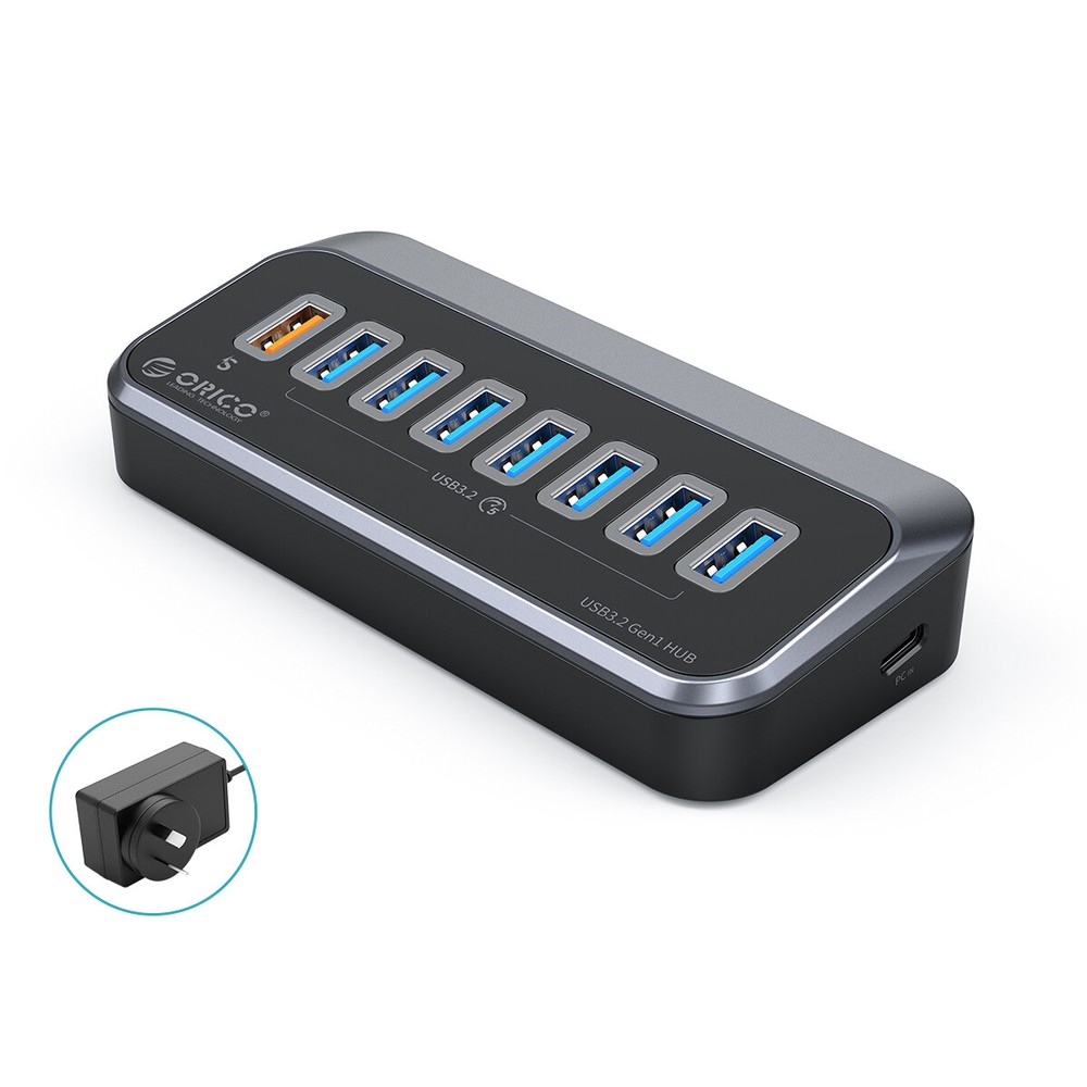 ORICO 4-Port USB 3.0 Hub with 1.64ft USB-C Cable and USB-A Adapter  