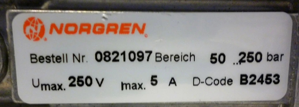 Interruptor de presión Norgren 082109 Foto 2 de 4