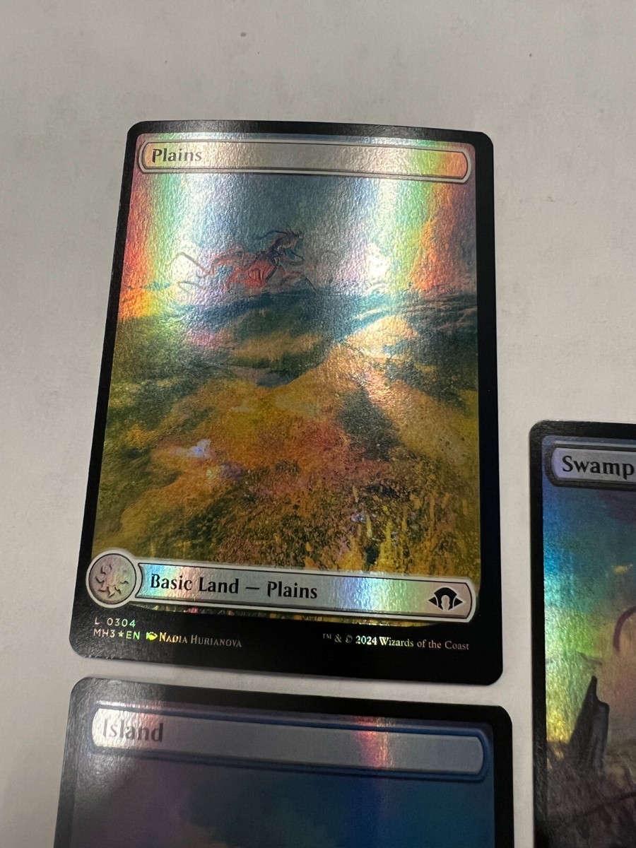 FULL ART Basic Land Set of 5 Modern Horizons 3 MTG MH3 M/NM - FOIL