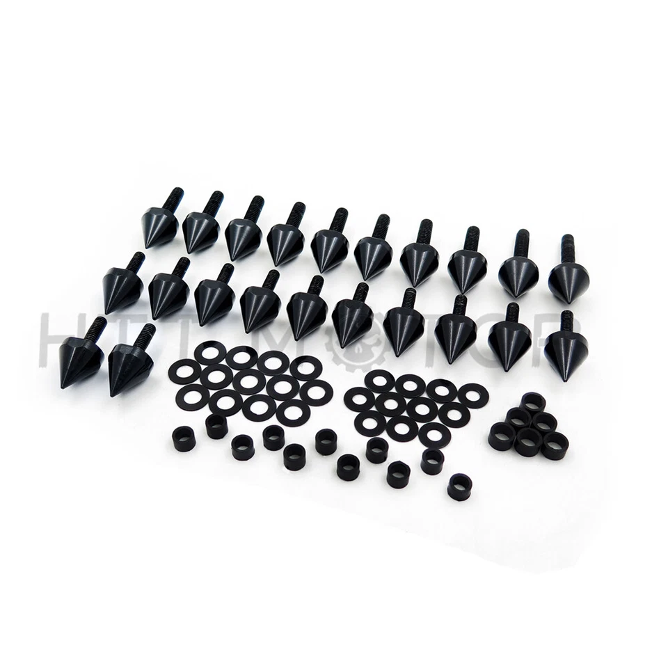 Kit de pernos de carenado negro para Kawasaki Ninja ZX6R/636/ZX6RR 2003 2004 2005 2006 Foto 3 de 4