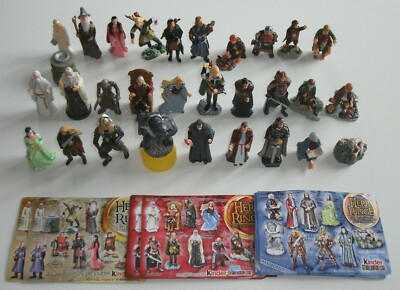 KINDER SURPRISE FERRERO LORD OF THE RING COMPLETE TRILOGY SETS CAKE TOPPERS RAR