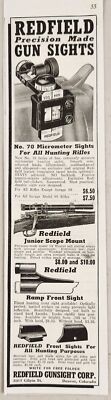 1939 Print Ad Redfield Precision Made Gun Sights & Scopes Denver,Colorado