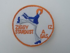 David Bowie Ziggy Stardust is a gas 1972 Promo Patch 3 inch (TOD)!