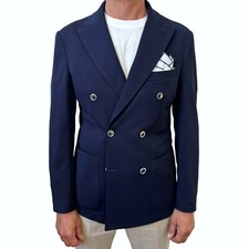 Giacca Uomo Elegante Doppiopetto Estiva Doppio Petto Made in Italy Sartoriale