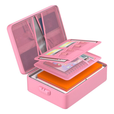 Fireproof Safe Storage Box with Lock File Box Waterproof for Important Paperwork