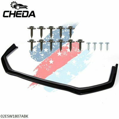 Fit For 2015-20 Subaru WRX STi CS-Style Painted Black Front Bumper Body Lip 3Pc