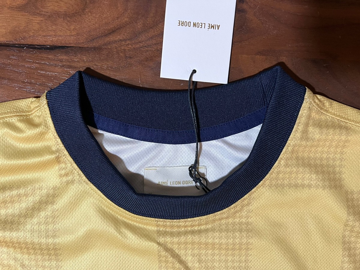 Aime Leon Dore Team Soccer Jersey in Dried Moss (Yellow Aime Leon Dore Team Soccer Jersey in Dried Moss (Yellow