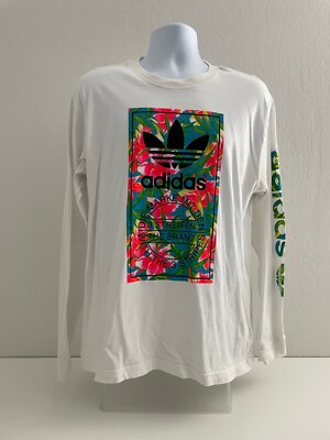 Adidas Mens Large Tongue Label Tropical Die Marke Mit Den Long Sleeve T-Shirt