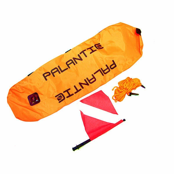 Palantic Torpedo Float w/ Dive Flag – Spearfishing / Freediving 30" × 6"