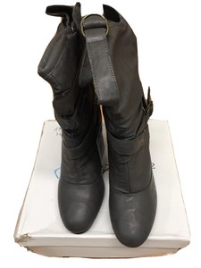 grey wide width boots