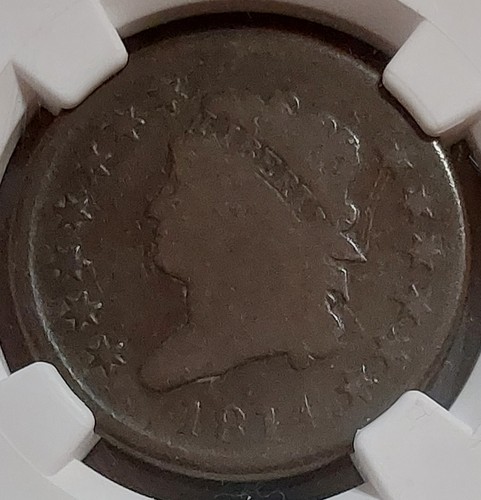 1814 CLASSIC HEAD LARGE CENT 1c S-295 Plain 4 Slabbed NGC G4 Antique US Coin - Picture 2 of 4