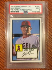 Rare 2019 Topps Transcendent MIKE TROUT #MT1952 1952 Style 17/83 PSA 9 - MINT