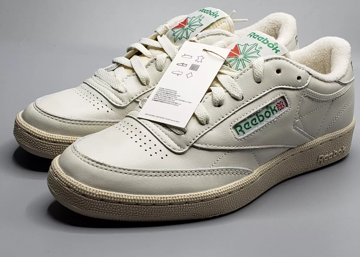 Doen Pech probleem Reebok Club C 85 Vintage Chalk Paper White Green Sneakers Sizes 8 | eBay