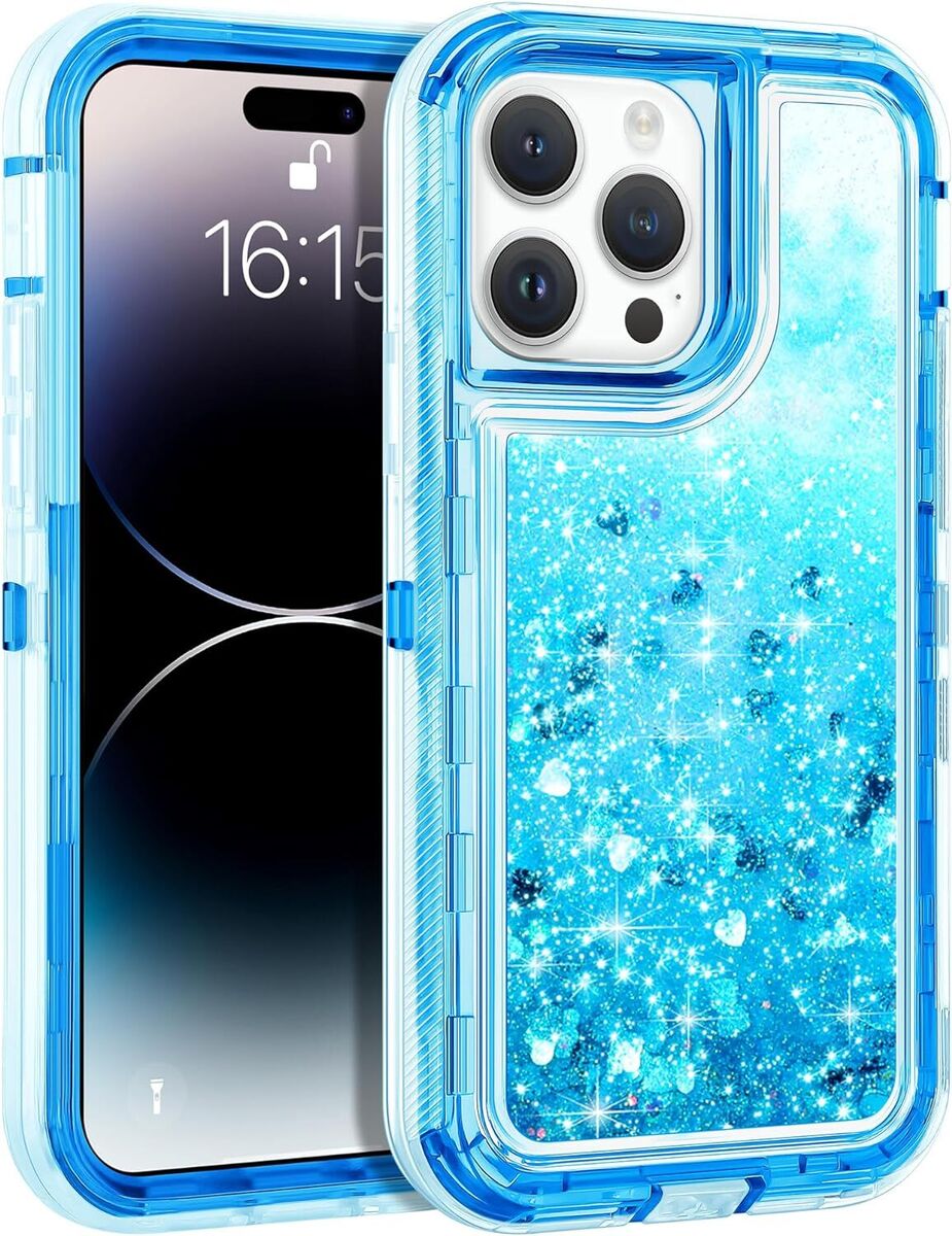 For iPhone 15/15 Pro Max/15Plus/15Pro Shockproof Liquid Glitter Defender Case For iPhone 15/15 Pro Max/15Plus/15Pro Shockproof Liquid Glitter Defender Case