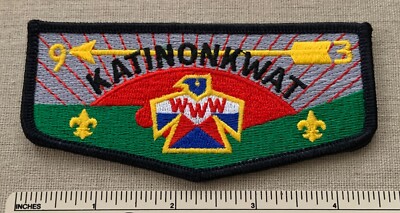 OA KATINONKWAT LODGE 93 Order of the Arrow FLAP PATCH WWW BSA Columbus, OH