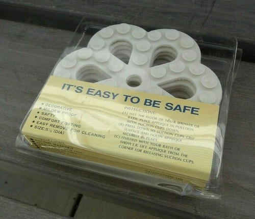Slip-Gard Bath Tub Appliqués w/Suction Cup ~ 6-Pack or 12-Pack ~ White or Brown  - Picture 7 of 10